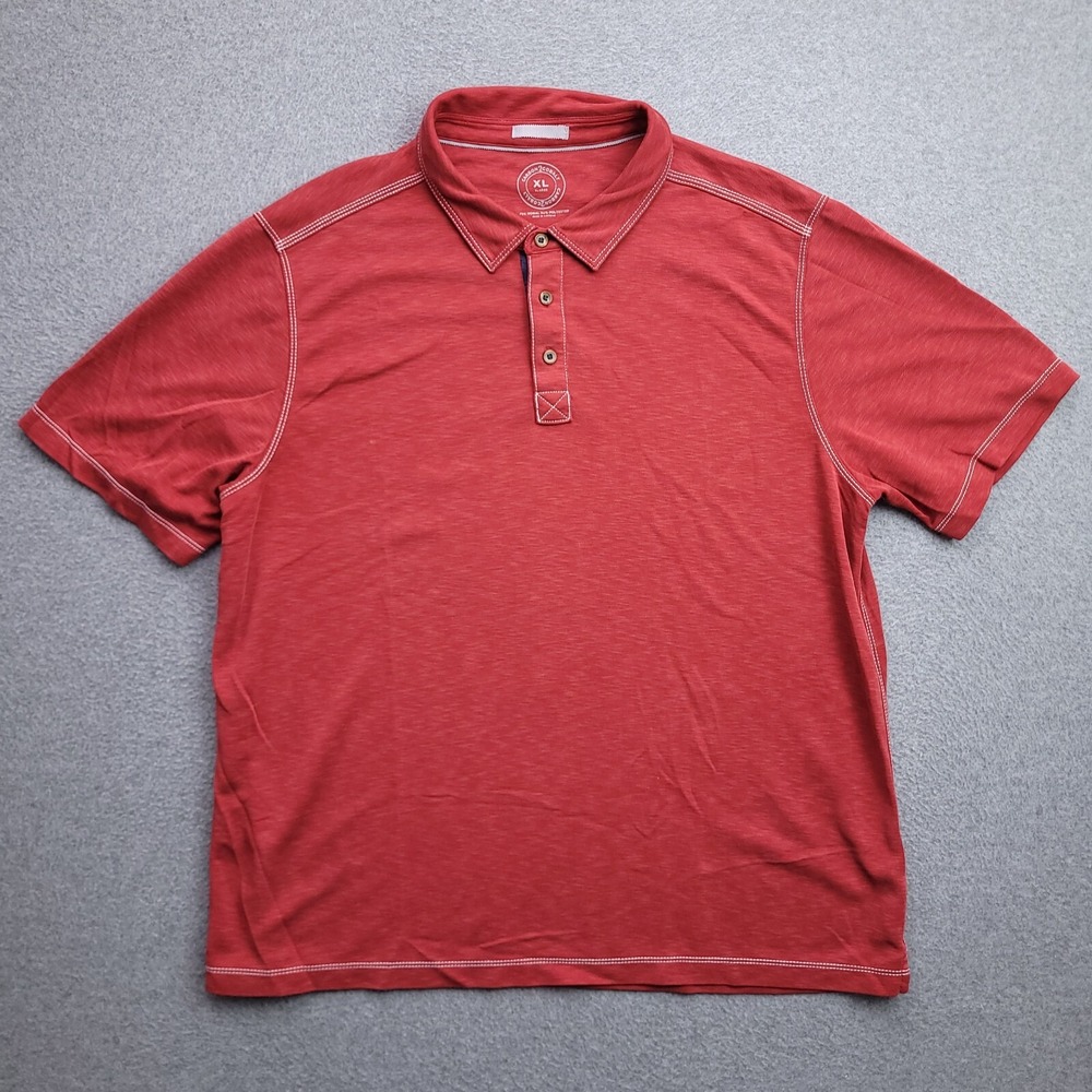 Carbon2Cobalt Polo Shirt XL Modal Red Short Sleeve Size Mens